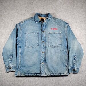 GAP Denim Diet Coke Sherpa Lined Jacket Mens Medium Blue Wash 513799-00 FAL24